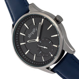 Simplify The 6600 Series Leather-Band Watch - Blue/Black SIM6606
