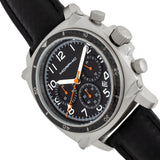 Morphic M83 Series Chronograph Leather-Band Watch w/ Date - Silver/Black MPH8304