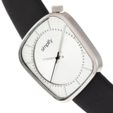 Simplify The 6800 Leather-Band Watch - Silver SIM6801