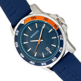 Breed Revolution Leather-Band Watch w/Date - Navy BRD8306