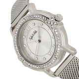 Sophie and Freda Reno Bracelet Watch w/Swarovski Crystals - Silver SAFSF5401