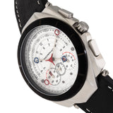 Morphic M79 Series Chronograph Leather-Band Watch - Silver/White MPH7904