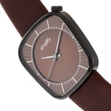 Simplify The 6800 Leather-Band Watch - Black/Brown SIM6805