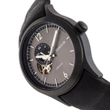 Heritor Automatic Antoine Semi-Skeleton Leather-Band Watch - Black/Charcoal HERHR8508
