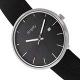 Simplify The 6400 Leather-Band Watch w/Date - Silver/Black SIM6403