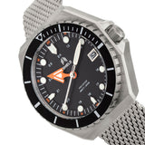 Shield Marius Bracelet Men's Diver Watch w/Date - Silver/Black SLDSH103-1