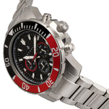 Nautis Dive Chrono 500 Chronograph Bracelet Watch - Black/Red - 17065-J 17065-J