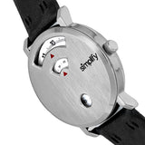 Simplify The 7000 Genuine Leather Watch - Silver/Black SIM7001