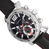 Morphic M89 Series Chronograph Leather-Band Watch w/Date - Black MPH8902