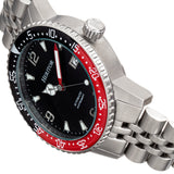 Heritor Automatic Dominic Bracelet Watch w/Date - Black&Red/Black HERHR9804