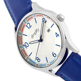 Simplify The 6900 Leather-Band Watch w/ Date - Blue SIM6903