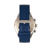 Elevon Lindbergh Leather-Band Watch w/Day/Date -Blue/White ELE102-2