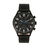 Elevon Lindbergh Leather-Band Watch w/Day/Date -Black ELE102-4