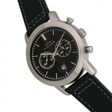 Elevon Langley Chronograph Leather-Band Watch w/ Date - Black ELE103-3