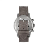 Elevon Langley Chronograph Leather-Band Watch w/ Date - Black/Grey ELE103-4