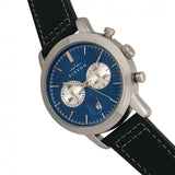 Elevon Langley Chronograph Leather-Band Watch w/ Date - Blue/Black ELE103-6