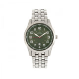 Elevon Garrison Bracelet Watch w/Date - Silver/Green ELE105-3