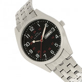 Elevon Gann Bracelet Watch w/Day/Date - Silver/Black ELE106-2