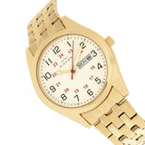 Elevon Gann Bracelet Watch w/Day/Date - Gold/White ELE106-5
