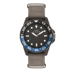 Elevon Dumont Leather-Band Watch - Black/Gray ELE108-5