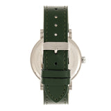 Elevon Felix Leather-Band Watch - Silver/Green ELE109-1