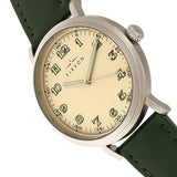 Elevon Felix Leather-Band Watch - Silver/Green ELE109-1