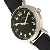 Elevon Felix Leather-Band Watch - Silver/Black ELE109-2