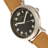 Elevon Felix Leather-Band Watch - Silver/Camel ELE109-3