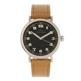 Elevon Felix Leather-Band Watch - Silver/Camel ELE109-3