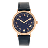 Elevon Felix Leather-Band Watch - Rose Gold/Blue ELE109-4