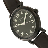 Elevon Felix Leather-Band Watch - Black/Dark Brown ELE109-6