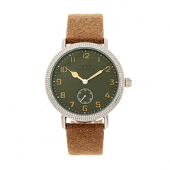 Elevon Northrop Leather-Band Watch - Camel/Green ELE110-5