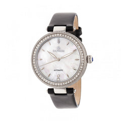 Empress Louise Mother-Of-Pearl Leather-Band Watch - Silver