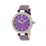 Empress Louise Mother-Of-Pearl Leather-Band Watch - Purple EMPEM2302