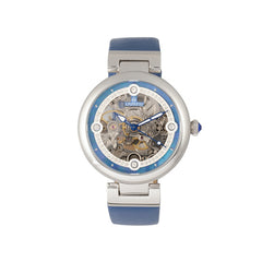 Empress Adelaide Automatic Skeleton Leather-Band Watch - Blue EMPEM2505