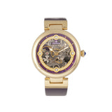Empress Adelaide Automatic Skeleton Leather-Band Watch - Purple EMPEM2506