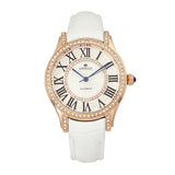 Empress Xenia Automatic Leather-Band Watch - White EMPEM2604