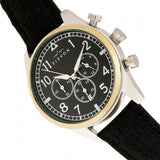 Elevon Curtiss Chronograph Leather-Band Watch - Gold/Black ELE104-3