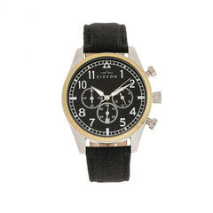 Elevon Curtiss Chronograph Leather-Band Watch - Gold/Black ELE104-3