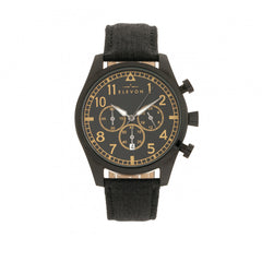Elevon Curtiss Chronograph Leather-Band Watch - Black ELE104-6