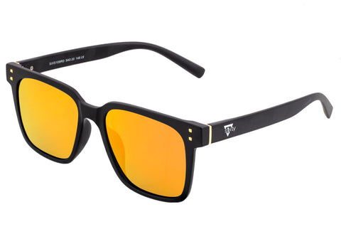 Sixty One Carpi Polarized Sunglasses - Black/Red-Yellow SIXS109RD