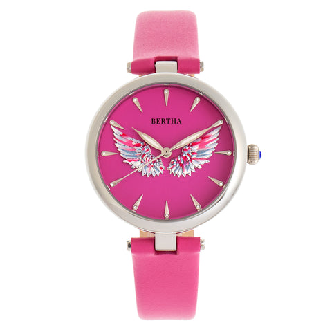 Bertha Micah Leather-Band Watch - Pink BTHBR9405