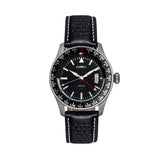 Axwell Arrow Leather-Band Watch w/Date - Black/White - AXWAW102-1 AXWAW102-1