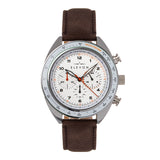 Elevon Bombardier Chronograph Leather-Strap Watch - Brown/White - ELE127-6 ELE127-6