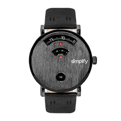 Simplify The 7000 Genuine Leather Watch - Black SIM7004