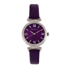 Bertha Jasmine Leather-Band Watch - Purple BTHBR9602