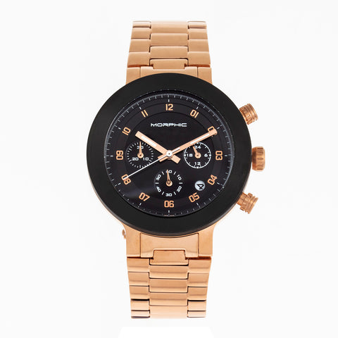 Morphic M78 Series Chronograph Bracelet Watch - Rose Gold/Black MPH7806