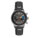 Elevon Torque Genuine Leather-Band Watch w/Date - Grey - ELE125-6 ELE125-6