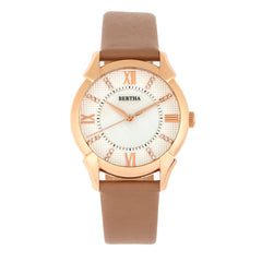 Bertha Ida Mother-of-Pearl Leather-Band Watch - Beige - BTHBS1205 BTHBS1205