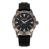 Morphic M85 Series Canvas-Overlaid Leather-Band Watch - Gunmetal/Black MPH8505